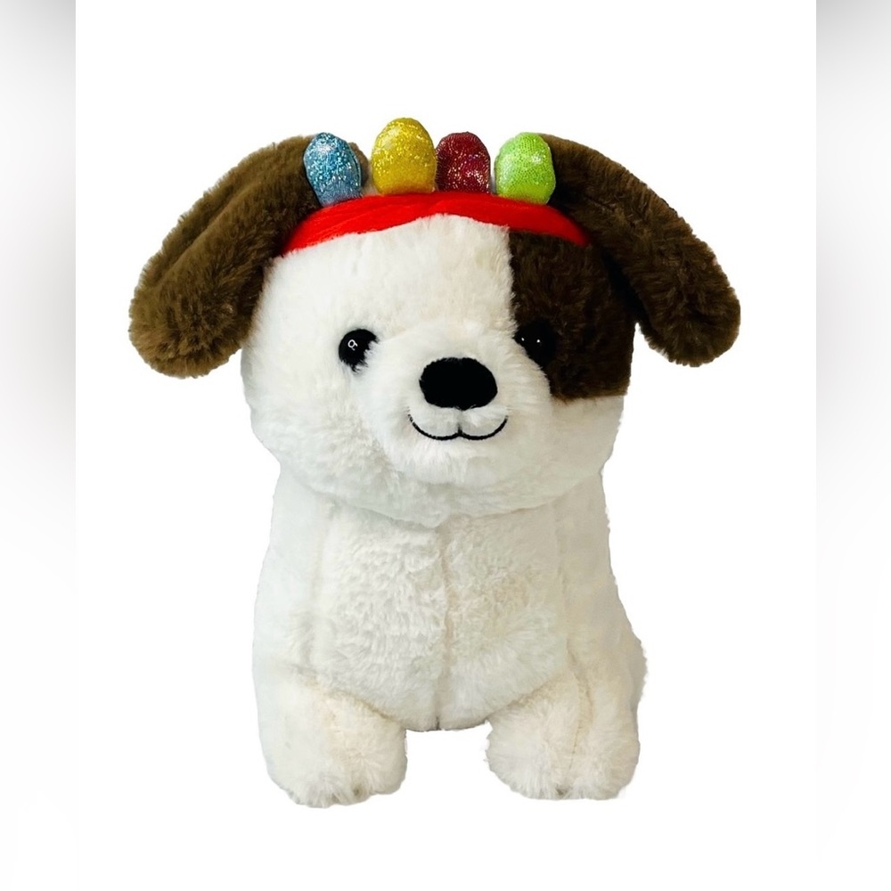 Russ Plush Dog w/ Christmas Headband 2023 Jazwares HTF 10"Super Soft Animal NWT
